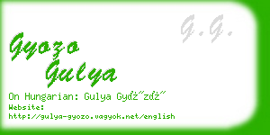 gyozo gulya business card